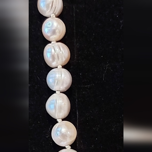 18" Semi-Baroque Circled Pearl Necklace 9mm - 10mm - Picture 5 of 5